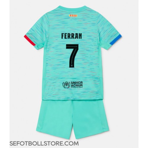 Barcelona Ferran Torres #7 Replika babykläder Tredjeställ Barn 2023-24 Kortärmad (+ korta byxor)